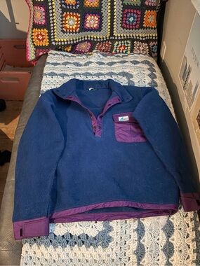 MEC Navy Fleece Pullover with Purple Accents